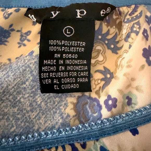 Floral Patchwork Satin Midi Skirt Size Large Flowy Boho Cottage Whimsical Fairy - Picture 5 of 8